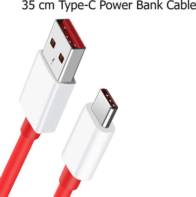 High Quality Charging Power Bank Type-C Cable compatible with all type-C Mobiles 0.35 m USB Type C Cable (Compatible with All type-C Smartphone's, All Phones With Type C port, Red)
