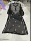 CHIFFION GALABOOTI HANDWORK MIRROR WORK KURTI WITH SLIP