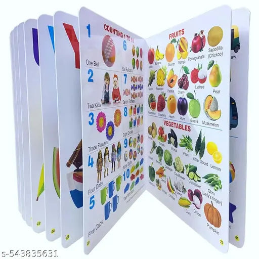 All In One Board Book | My Book Of Knowledge In English - Picture Talk For Nursery Kids