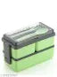 Plastic Combo 3 Compartment Lunch Box Tiffin for School and Office 3 Containers Lunch Box (pack of 2)