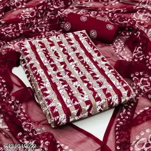 TDG The Desigirl pure synthetics leon crepe printed suits and dress material in beautiful design for womens n girls