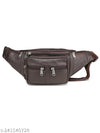 K London Leather Brown Men & Women Waist Bag Fanny Bag Travel Pouch Passport Holder (268_brown)