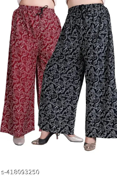 New Unique Design Rayon Fabrice So Comfortable Multi Printed Palazzo For Girls & Woman .......