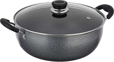Non Stick Kadhai Glass lid stick pot and pan set, nonstick cookware set Kadhai Cookware Set