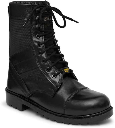 OMEE GOLD ARMY LONG DMS Boots For Men (Black , 8)
