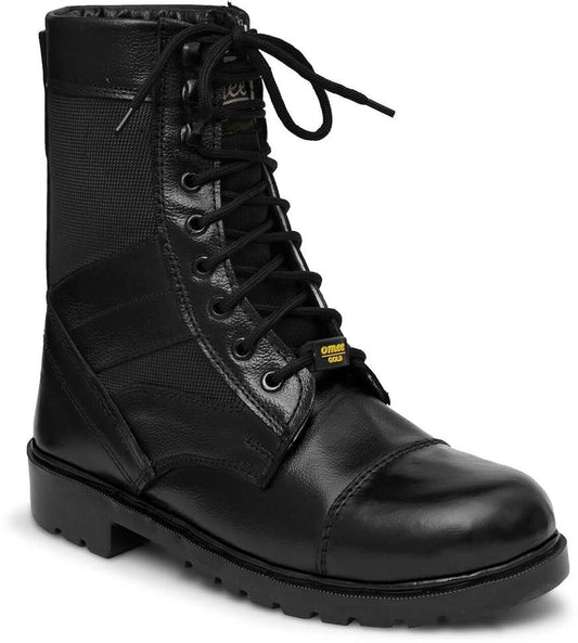 OMEE GOLD ARMY LONG DMS Boots For Men (Black , 8)