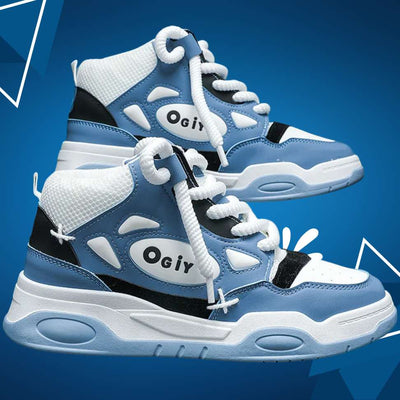 Zixer Premium Street Hip-hop Shoes Men Casual Sneakers Footwear Running Sport Shoes Boots For Men (Blue , 9)