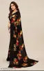 Women's Desinger Georgette Floral Printed Saree with Blouse Piece