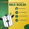 Milk Boiler 1 Litre Stainless Steel, Double Wall | Milk Cooker 1 Litre with Lid Pot 13 cm diameter 1 L capacity with Lid (Stainless Steel, Induction Bottom)