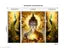 Blue Art Gallery Buddha Religious Wall Painting | Set of 3 Digital Reprints (18x12 Inch) | Home & Living Room Decoration – Unframed (JM-130 Buddha )
