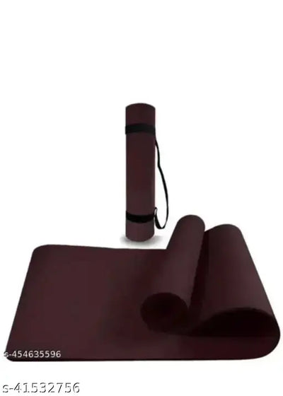 4mm Wine Color Yoga Mat with Carry Strap
