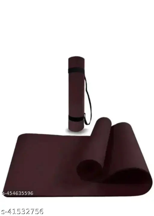 4mm Wine Color Yoga Mat with Carry Strap