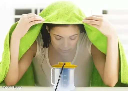 Steam 4 Way Action Vaporizer, Vaporiser Facial Steamer for Cold and Cough, Sinus and Nasal Congestion, Glowing and Flawless Skin for Women and Adults