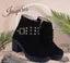 Classy and Fashionable Velvet boots with Diamond Pattern