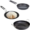 Triple Combo Pack Large Iron Kadhai, Fry Pan, Flat Tawa Cast Iron Cookware Set 2 Cookware Set