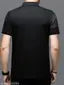 CHHOTE NAWAB Men's Typography Regular Polo Black Tshirts