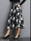 Zelzis Women’s Black Check Print Cotton Skirt – Comfortable and Stylish