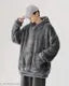 Men's Autumn and Winter Polar Fleece Solid Color Pocket Loose Casual Hooded Sweatshirt