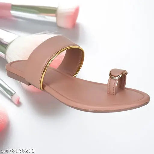 Fancy Designer Women Synthetic Flat Sandal