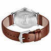 Sonata Quartz Analog White Dial Brown Leather Strap Watch for Men - NT7135SL03