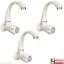 SHUBHAM HARDWARE • ABS Plastic Water taps for Kitchen Sink Faucet for Kitchen Sink Wall Mounted abs Material (White) (3pc)