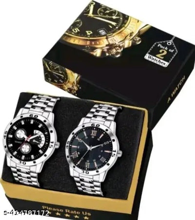 New style designer combo of 2 watches analog watch for boys & mens