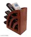 Wooden Remote Holder/Stand Handcraft Wooden Remote Stand (Brown, 20.3 x 8.3 x 15 cm) remote holder ,remote stand , tv remote stand , ac remote holder , setup box remote holder , holder remote ,