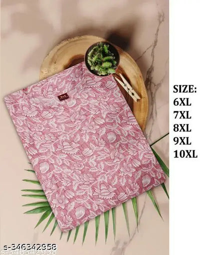 Polyster/Crepe fabric-Women Ethnic Wear Crepe Fabric Kurti New Arrival Printed Straight Kurti with New Design & New Fashionable Daily Wear Extra Plus Size - 6XL, 7XL, 8XL, 9XL, 10XL Sizes
