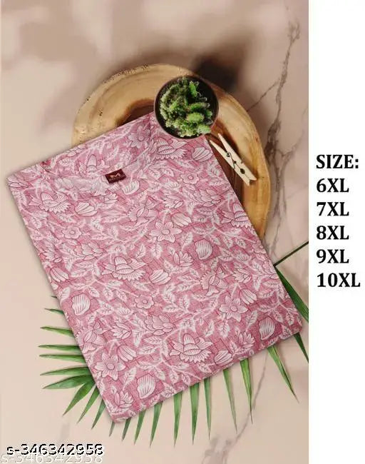 Polyster/Crepe fabric-Women Ethnic Wear Crepe Fabric Kurti New Arrival Printed Straight Kurti with New Design & New Fashionable Daily Wear Extra Plus Size - 6XL, 7XL, 8XL, 9XL, 10XL Sizes