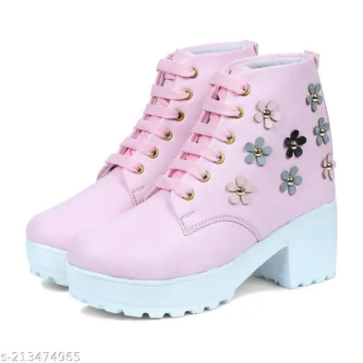 ARKER Trendy Latest Stylish Design Boot for Women Latest Design Ankle Length Boot for Women Extra Soft Comfort Boot for Women Chunky Sole Boot For Women High Heel Boot For Women Casual Boot For Women/Girls/Female/Ladies