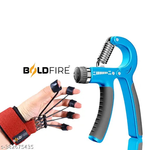 IAMALOT Adjustable Hand Gripper Combo with Finger Exerciser for Forearm, Grip & Finger Strength Training (5–60kg Adjustable)