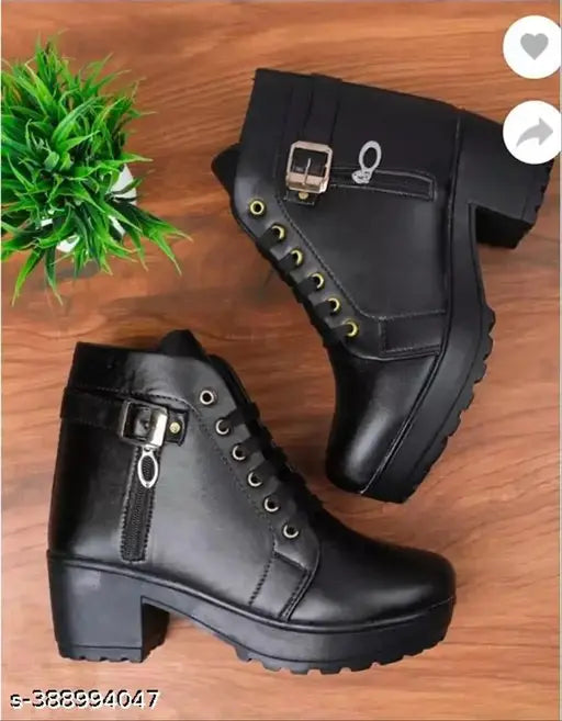 New Trendy Stylish Girl's Comfortable ,Lightweight, Fashionble ,Now Look ,Outdoor ,Ankle Length ,High heel, Walking, Chunky Boot ,Shoe For Women /Girl's/Ladies Boots For Women/Girl's Boots For Women