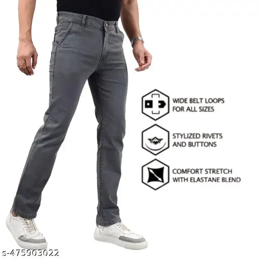 Men Cotton Blend Jeans