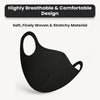 Yugan Anti Pollution Reusable and Washable Cotton Face Mask for Adult, Unisex, Soft Breathable Oxford Fabric (Black - 6 Pcs - Adult)