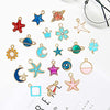 Street27® 54pcs Mixed Assorted Gold Plated Enamel Pendants Animal Moon Star Fruit Charm Pendant DIY for Necklace Bracelet Jewelry Making and Crafting (Mixed Enamel Charms)