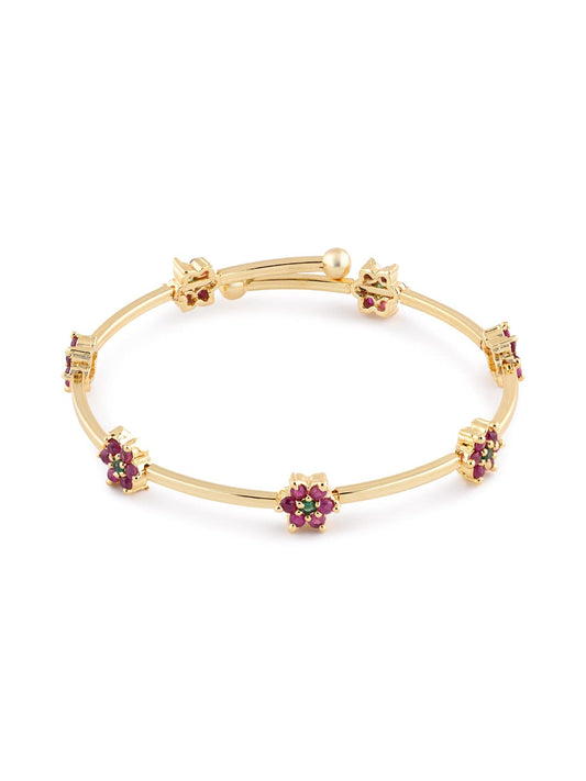 ZAVERI PEARLS Gold look Designer Adjustable Bracelet- ZPFK6274