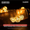 Halonix Decorer Glowly Gold 15 Bright Led String Light | Diwali Light | Christmas Light | Wedding Light | Festive Lights for Home Decoration (Warm White, 4 Meters)