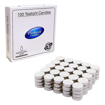 PROSPERRO LUMO by Parkash Candles Paraffin Wax Candles Tea Light, 3 hr Burn time, No Residue Diwali Decoration,Smokeless, (100 PC Unscented)
