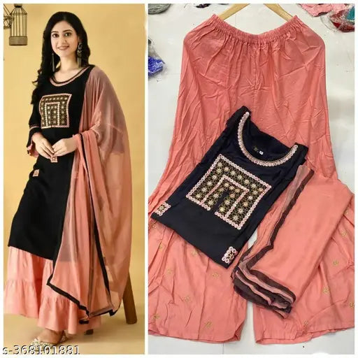 HOT SELLING KURTI AND SARARA WITH DUPATTA