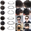 Shining Diva Fashion Black Metal Hair Band for Men Boys Women Girls Kids 6 Pcs Combo Hairband Headbands Sports Yoga Face Wash Facial Hair Accessories (15905HB)