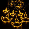 FLYNGO 12 Diya Diwali Curtain String LED Lights for Decoration, Window Lights with 8 Flashing Modes, Home Decoration for Diwali, Wedding, Party, Christmas, Balcony - Warm White (12 Diya)