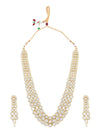 ZAVERI PEARLS Women's Traditional Kundan Necklace Set (Gold) -ZPFK8671