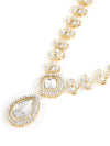 ZAVERI PEARLS Gold Tone Dazzling Stones Austrian Diamonds Embellished Necklace & Earring Set For Women-ZPFK18890