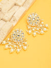 Zaveri Pearls Gold Tone Kundan & Pearls Wedding Collection Dangle Earring For Women-ZPFK10097