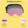 Boldfit Eye Mask for Sleeping with Adjustable Strap Super Soft Sleeping Mask Blind Fold for Comfortable Sleep Travelling Sleep Mask Pad for Girls - Black, Silk