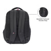 Tommy Hilfiger Joshua Polyester Unisex 15 Inch Laptop Backpack - Black | 21 Ltr Capacity| Padded & Adjustable Strap | Water Resistant | 3 Compartment | Water Bottle Holder | USB Cable holder Pocket