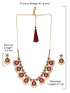 ZAVERI PEARLS Gold Tone Traditional Temple Choker Necklace Set For Women-ZPFK8983
