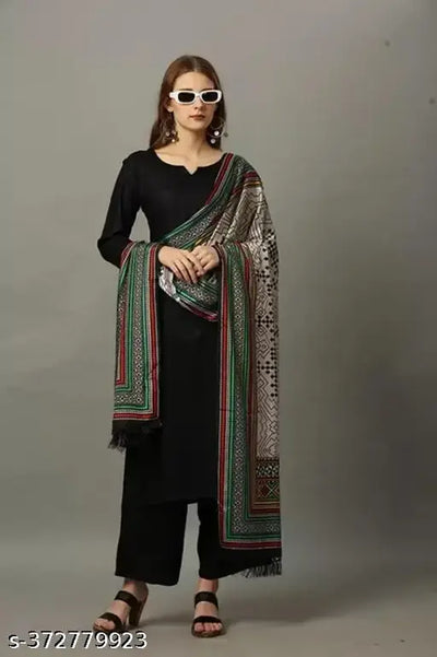Women Viscose Rayon A-Line Palazzo Dupatta Set