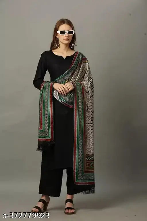 Women Viscose Rayon A-Line Palazzo Dupatta Set