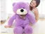 Spongy Huggable Teddy Bear (Purple, 3 Feet 90 cm) #BigTeddyBear #PurpleTeddyBear #3FeetTeddyBear